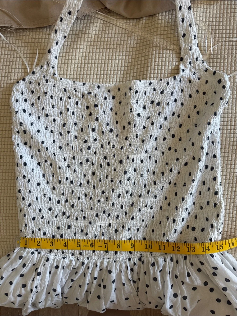 White Halter Polka Dot Mini Dress